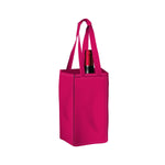 Reusable 1-Bottle Wine Tote Bags 5x11x5 with Bottom Gusset