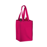 Reusable 2-Bottle Tote Bags 7.25x11x5 with Bottom Gusset