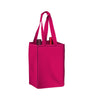 Reusable 2-Bottle Tote Bags 7.25x11x5 with Bottom Gusset